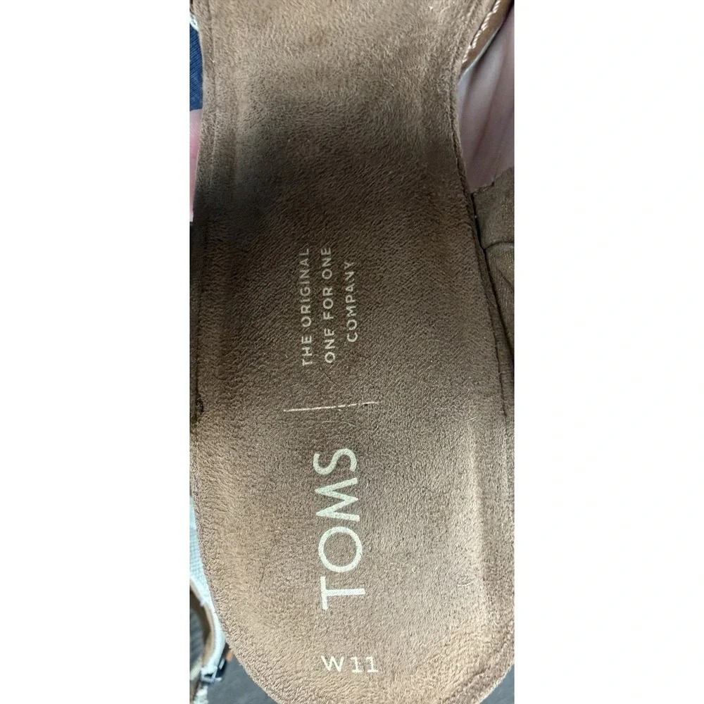 Toms Sandal Womens 11 Natural Majorca Cut Out Block Heels Old Money Clean Girl‎